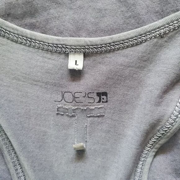 Joe's Jeans Dusty Purple Lilac Top V-Neck Racer Back Tank Tee Womens Large - Picture 5 of 10